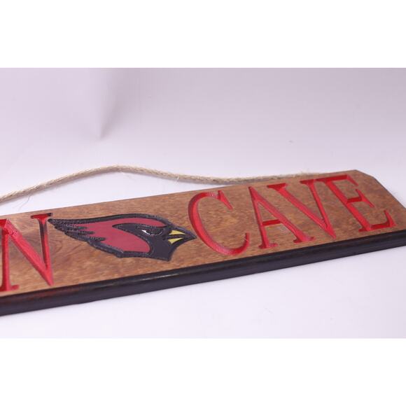 Man, Cave, The Cardinals, Handmade, Wooden Sign, Baseball Wall Hanging, Wall Dec - Picture 3 of 6
